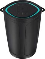 🔊 altec lansing imw899 soundbucket xl: потрясающая прочная портативная водонепроницаемая bluetooth-колонка с беспроводной зарядкой qi и светодиодной подсветкой (черная). логотип