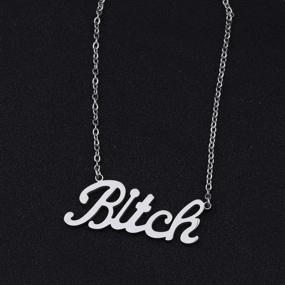 img 1 attached to 👯 WSNANG Best Friend Necklace - Stylish Bitch Pendant Friendship Jewelry for BFFs, Sisters - Ideal Birthday & Besties Gift