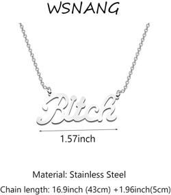 img 3 attached to 👯 WSNANG Best Friend Necklace - Stylish Bitch Pendant Friendship Jewelry for BFFs, Sisters - Ideal Birthday & Besties Gift