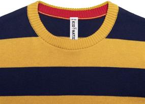 img 2 attached to Kid Nation Striped Pullover Sweater: Boys' Fashion Essential for Cozy and Stylish Look!