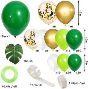 img 3 attached to 134pcs Jungle Party Balloons Garland Arch Kit - Green Balloons Arch Decoration with Artificial Tropical Palm Leaves for Jungle Party, Shower, Birthday Party and Animal Theme Party - RUBFAC