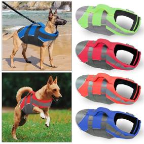 img 1 attached to 🐶 Stay Safe and Stylish with GabeFish Reflective Safety 2019 New Life Jacket for Novice Swimmer Dogs: The Ultimate Pets Life Vest!