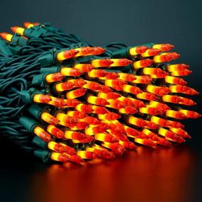 img 1 attached to Candy Corn String Lights: 66ft 200 Count UL Certified Christmas Light, Pack of 2 Sets - Perfect Halloween & Thanksgiving Decorations!