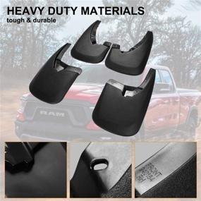 img 3 attached to 🚚 Kiwi Master Mud Flaps for Dodge Ram 2009-2021 | Heavy Duty Splash Guards for Trucks without OEM Flares, Single Rear Wheels
