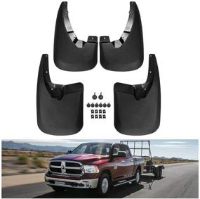 img 4 attached to 🚚 Kiwi Master Mud Flaps for Dodge Ram 2009-2021 | Heavy Duty Splash Guards for Trucks without OEM Flares, Single Rear Wheels