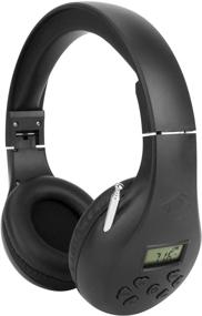 img 4 attached to Black Wireless Walkman Headset: Portable FM Radio Headphones for Best Reception, Ideal for Walking & Jogging, Powered by 2 AA Batteries (Not Included)