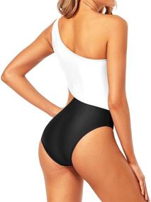 img 3 attached to Annbon Swimsuit Shoulder Monokini Bathing