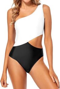 img 2 attached to Annbon Swimsuit Shoulder Monokini Bathing