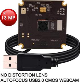 img 3 attached to 📷 IEights 13MP Autofocus USB Camera Module with 1/3” CMOS IMX214 Sensor: Non-Distortion Lens, 75° FOV, 3840X2880 Support, UVC Compliant - High Speed USB2.0 Webcam for Most OS