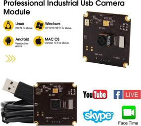 img 1 attached to 📷 IEights 13MP Autofocus USB Camera Module with 1/3” CMOS IMX214 Sensor: Non-Distortion Lens, 75° FOV, 3840X2880 Support, UVC Compliant - High Speed USB2.0 Webcam for Most OS