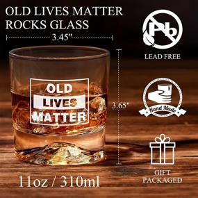 img 3 attached to 🥃 Unique Retirement Gift for Senior Men - OLD LIVES MATTER Whiskey Glass | Funny Gag Idea for Dad, Grandpa, Husband | Perfect Christmas, Birthday, Anniversary Present Drinking Bourbon or Scotch