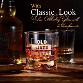 img 1 attached to 🥃 Unique Retirement Gift for Senior Men - OLD LIVES MATTER Whiskey Glass | Funny Gag Idea for Dad, Grandpa, Husband | Perfect Christmas, Birthday, Anniversary Present Drinking Bourbon or Scotch