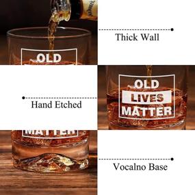 img 2 attached to 🥃 Unique Retirement Gift for Senior Men - OLD LIVES MATTER Whiskey Glass | Funny Gag Idea for Dad, Grandpa, Husband | Perfect Christmas, Birthday, Anniversary Present Drinking Bourbon or Scotch