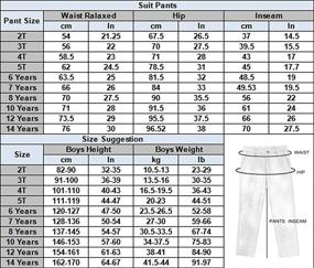 img 1 attached to 👖 Dapper and Comfortable SaiLiiny Boys Dress Pants: Adjustable Waist, Classic Slim Outfits, Flat Front in Black and Blue