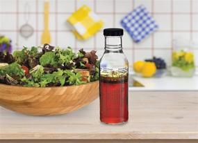 img 2 attached to Kolder Glass Salad Dressing Bottle, 13-Ounce Capacity, Made in the USA - White: A Perfect Addition to Your Kitchen