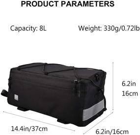 img 3 attached to Water-Resistant ArcEnCiel Bike Trunk 🚲 Bag: Panniers Rear Seat Carrier Pack