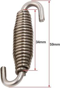 img 1 attached to 🔧 High Quality 59mm Swivel Universal Muffler Exhaust Pipe Spring Set for Motorcycles - Pack of 4