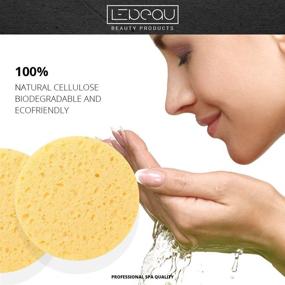 img 3 attached to 🧽 LeBeau Compressed Facial Sponges - Natural Cellulose Face Sponges for Cleansing, Spa Quality (50 counts, Yellow)