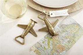 img 2 attached to ✈️ Bronze Airplane Bottle Opener by Kate Aspen - Perfect Wedding Decor, Party Favor, Let the Adventure Begin