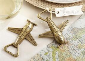 img 3 attached to ✈️ Bronze Airplane Bottle Opener by Kate Aspen - Perfect Wedding Decor, Party Favor, Let the Adventure Begin