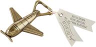 ✈️ bronze airplane bottle opener by kate aspen - perfect wedding decor, party favor, let the adventure begin logo