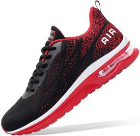 img 4 attached to Premium Lightweight Men's Running Sneakers for Athletic Jogging