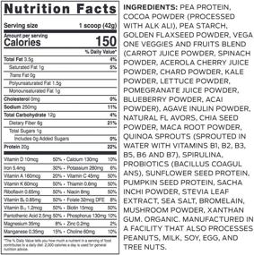 img 3 attached to Organic Chocolate Vega One Meal Replacement Protein Powder for Women and Men - Vegan, Plant Based, Superfood, Packed with Vitamins, Probiotics, Dairy Free, Gluten Free - 10 Packets