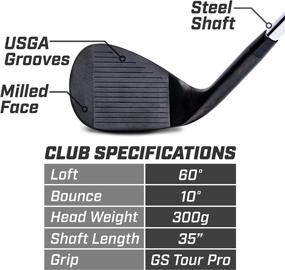 img 2 attached to 🏌️ GoSports Tour Pro Golf Wedges – 52 Gap, 56 Sand & 60 Lob Wedges in Satin/Black Finish (Right Handed)