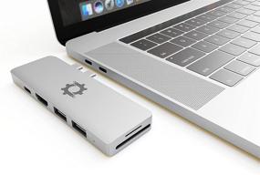 img 3 attached to USB C Hub Dual 4K HDMI Triple Display Adapter for MacBook Air/Pro 2020-2017 | 7-in-2 🔌 Silver Dongle | 100W USB-C Hub | SD & Micro SD Reader | USB 3 & USB 2