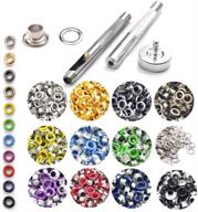 🛠️ coobigo 600 sets 3/16 inch assorted color grommets kit metal eyelets with install tool kit - ideal for shoes, clothes, leathercraft & diy projects logo