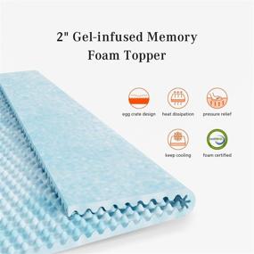 img 3 attached to Sweetnight Queen Mattress Topper: Cooling Gel Memory 🛏️ Foam, Waterproof Protector, Ultra Plush - Shipped in a Box!