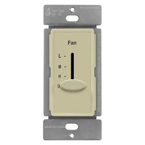 img 4 attached to 🔲 ENERLITES 3 Speed Slide Ceiling Fan Control Switch, 120VAC, 2.5A, Single-Pole, No Neutral Wire Required, Ivory - Model 17000-F3-I-F