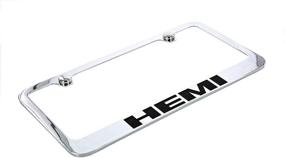 img 1 attached to Dodge Ram Hemi License Plate Frame (2 Hole/Brass