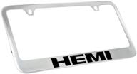 dodge ram hemi license plate frame (2 hole/brass logo