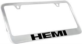 img 3 attached to Dodge Ram Hemi License Plate Frame (2 Hole/Brass