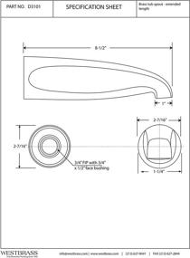 img 1 attached to Westbrass Standard 8-1/2&#34