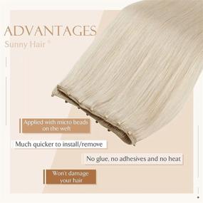 img 2 attached to Sunny Hair Extensions Platinum Microbead
