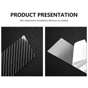 img 1 attached to 6PCS Real Carbon Fiber Car Window B C Pillars Stickers Compatible With BMW E60 2004 2005 2006 2007 2008 2009 2010 Accessories