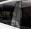 6pcs real carbon fiber car window b c pillars stickers compatible with bmw e60 2004 2005 2006 2007 2008 2009 2010 accessories logo