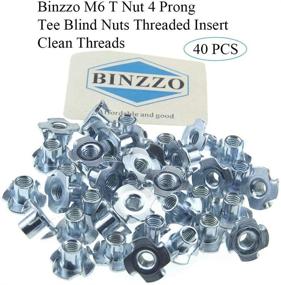 img 4 attached to 🔩 Odinest M6 X 10mm T Nut 4 Prong Tee Blind Nuts – Rust-Resistant Threaded Inserts for Wood Rock Climbing Wall Holds, Plywood Furniture, CNC Router – 40 Pack