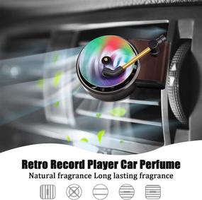 img 1 attached to 🚗 Enhance Your Car Décor with Car Retro Record Player Perfume Clip and Aromatherapy Diffuser for a Refreshing Drive (7-piece Set)