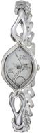 🌸 titan raga women's watches - analog quartz wristwatch - silver metal strap, oval face with floral details - perfect gift for her logo