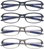 очки для чтения на компьютере с защитой от уф-излучения и блокировкой синего света (гибкие и легкие) - антистрессовые очки для мужчин и женщин логотип