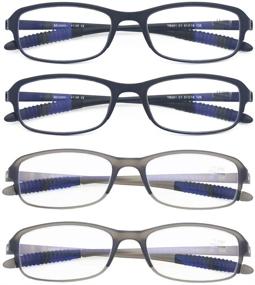 img 4 attached to 👓 UV Protection Computer Reading Glasses with Blue Light Blocking (Flexible & Lightweight) - Anti Eyestrain Eyewear for Men & Women