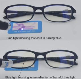 img 2 attached to 👓 UV Protection Computer Reading Glasses with Blue Light Blocking (Flexible & Lightweight) - Anti Eyestrain Eyewear for Men & Women