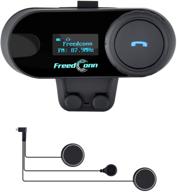 🎧 улучшенная система общения в шлеме: freedconn tcom-sc мотоциклетный bluetooth-гарнитурный интерком с жк-экраном, fm-радио и функцией громкой связи - идеально подходит для коммуникации на расстоянии 800 метров между 2-3 участниками логотип