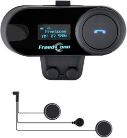 img 4 attached to 🎧 Улучшенная система общения в шлеме: FreedConn TCOM-SC мотоциклетный Bluetooth-гарнитурный интерком с ЖК-экраном, FM-радио и функцией громкой связи - идеально подходит для коммуникации на расстоянии 800 метров между 2-3 участниками