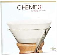 chemex coffee filters - pack of 100 chemex bonded unfolded 12 inch filter paper circles logo