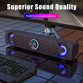 img 3 attached to 🔊 Smalody Computer Speakers: Mini LED Soundbar for Gaming, Laptop, Desktop, Notebook - Enhanced Audio Experience!