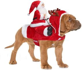 img 4 attached to 🎅 BWOGUE Santa Dog Costume: Festive Pet Clothes for Christmas Cosplay, Perfect for Small, Medium, and Large Dogs & Cats